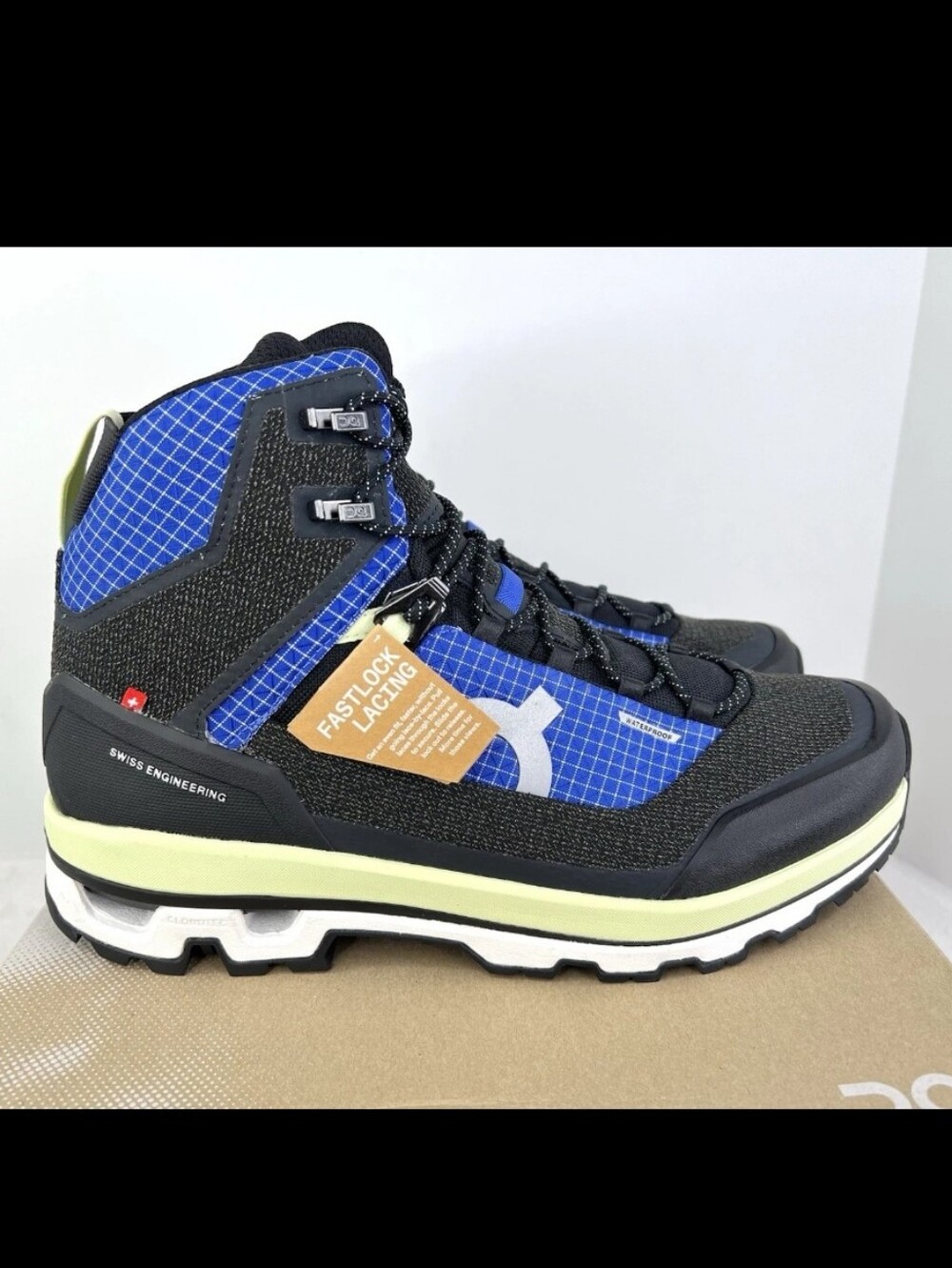 On Cloudalpine Waterproof Women's Hiking Boots US 10 Cobalt/Limelight